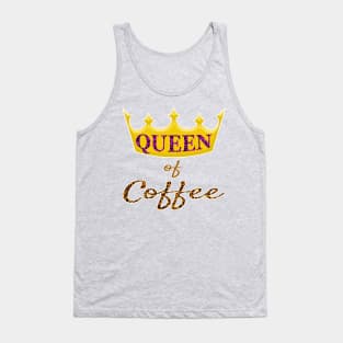 Queen of Coffee Ladies funny Caffeine Bean Lover Tank Top